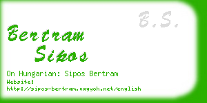 bertram sipos business card